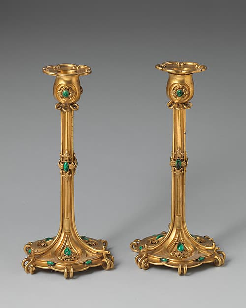 Large candlestick (one of a pair, part of a set), by Asprey
