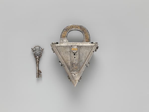 Padlock and key, by André Omereler