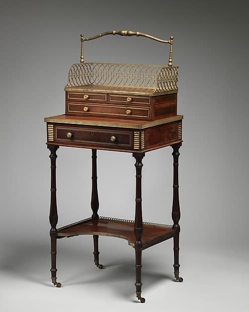Table with book carrier (cheveret), by John McLean and Son, London, England