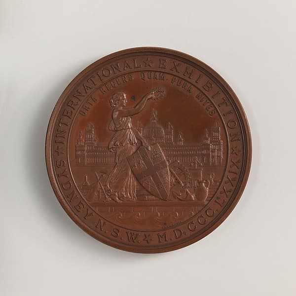 Sydney International Exhibition Medal, by Alfred Benjamin Wyon