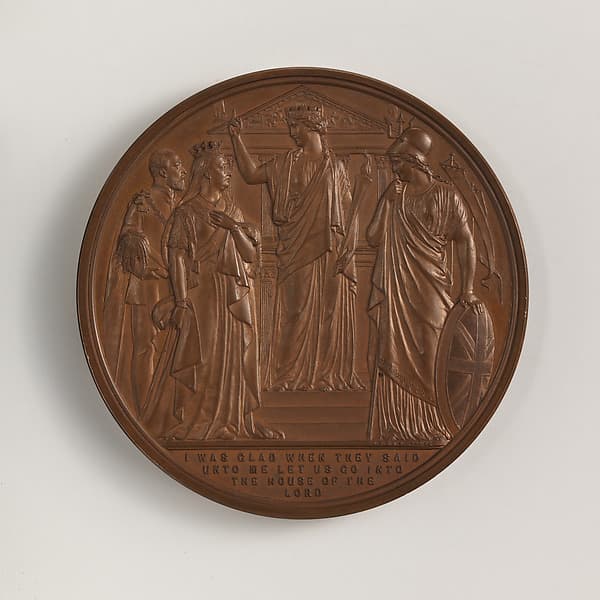 Service of Thanksgiving for Recovery of Prince of Wales medal, by Joseph Shepherd Wyon