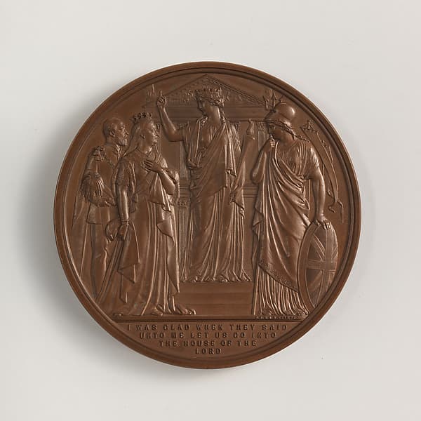 Service of Thanksgiving for Recovery of Prince of Wales medal, by Joseph Shepherd Wyon