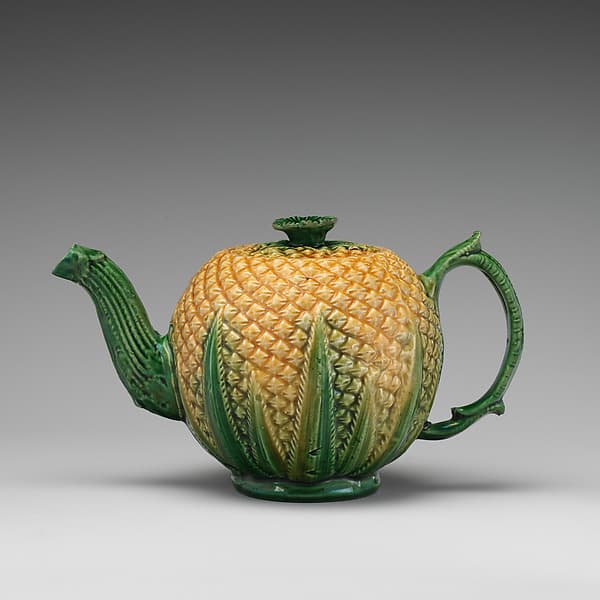 Teapot in the form of a pineapple, by Whieldon type