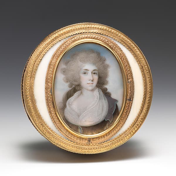 Box with portrait of a woman, by Guillaume-Denis Delamotte