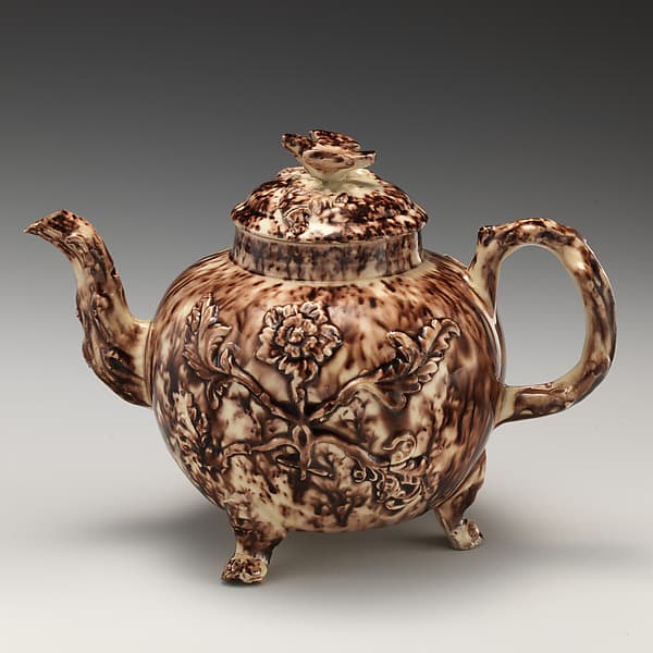 Footed teapot, by Whieldon type