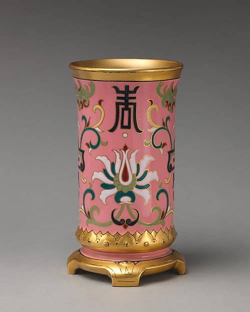 Spill vase with "cloisonné" decoration, by Minton(s)