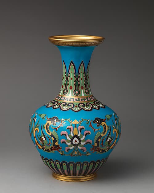 Vase with "cloisonné" decoration, by Minton(s)