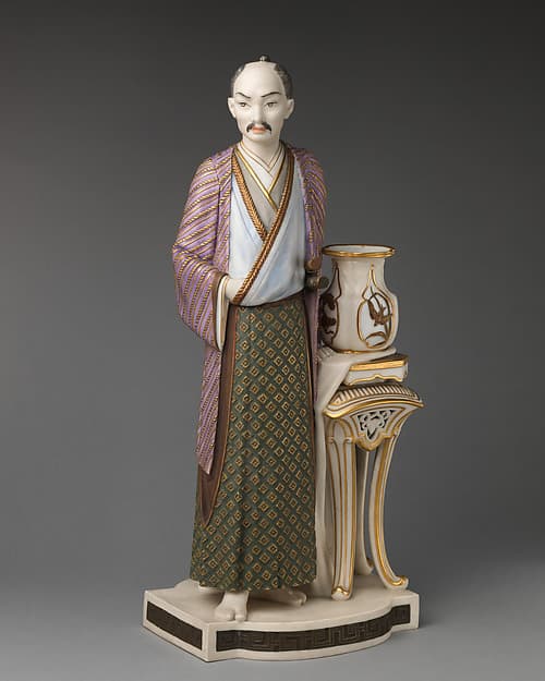 Figure of Japanese man, by Worcester factory