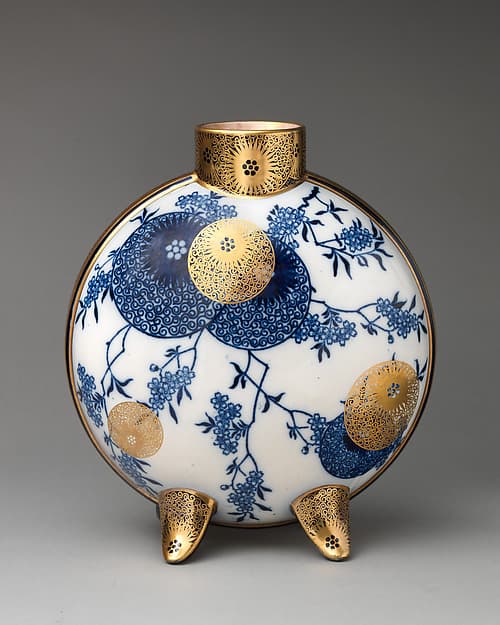 Moon flask, by Doulton Manufactory