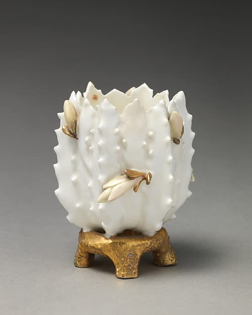 Miniature vase in form of a cactus flower, by Moore Brothers