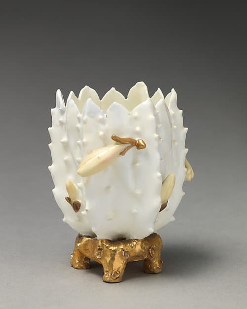 Miniature Vase in the form of cactus or succulent, by Moore Brothers