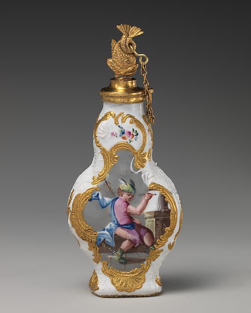 Scent bottle with Minerva and Mercury
