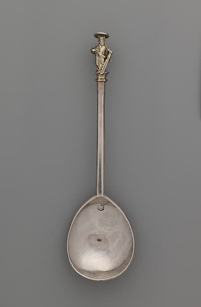 Apostle spoon: St. Simon Zelotes, by William Cawdell