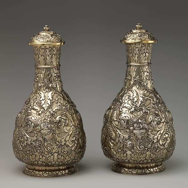 Bottle with cover (one of a pair), by Thomas Jenkins