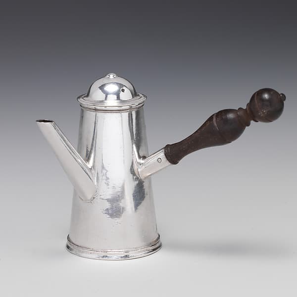Miniature coffeepot with cover, by David Clayton