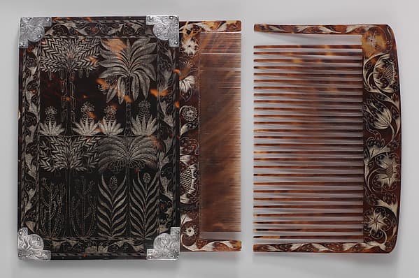 Comb case with two wig combs, by Paul Bennett