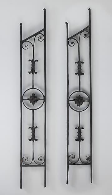 Iron baluster (one of a pair)