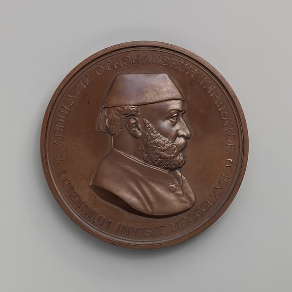 In Memory of the Visit of the Turkish Sultan Abdul-Aziz to London, 1867, by Alfred Benjamin Wyon