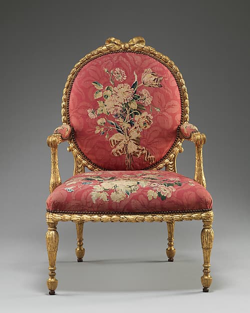 Armchair (one of a set of six), by John Mayhew