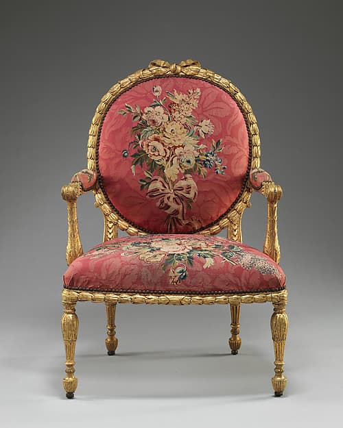 Armchair (one of a set of six), by John Mayhew