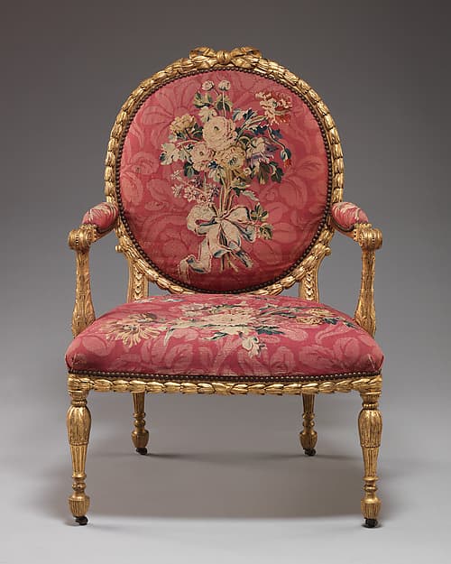 Armchair (one of a set of six), by John Mayhew