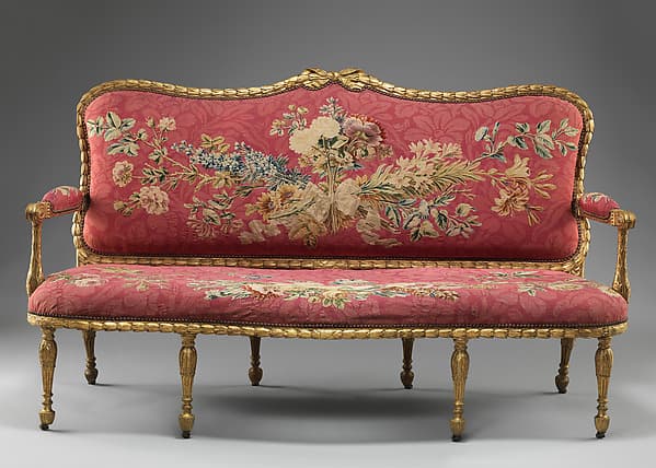 Settee (one of a pair), by John Mayhew