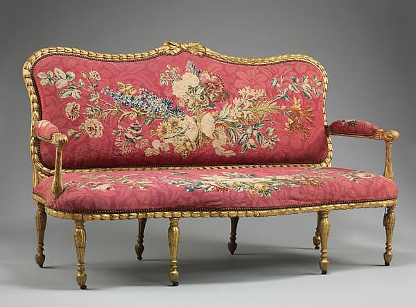 Settee (one of a pair), by John Mayhew