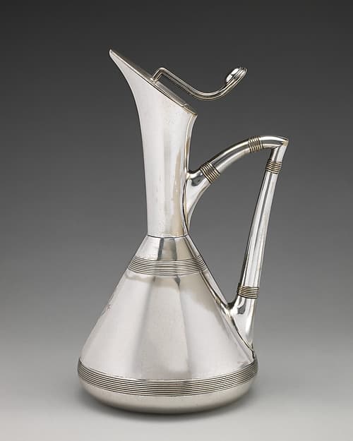 Lidded ewer, by Christopher Dresser