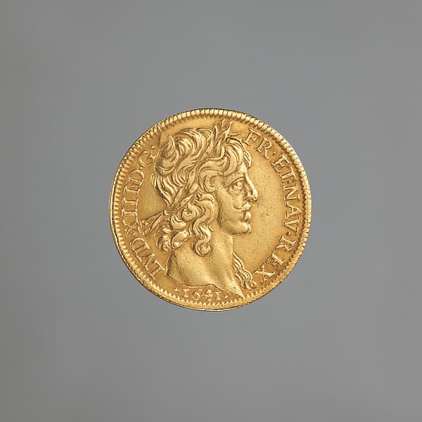 Double Louis d’or of Louis XIII of France (b. 1601; r. 1610-43), by Jean Varin