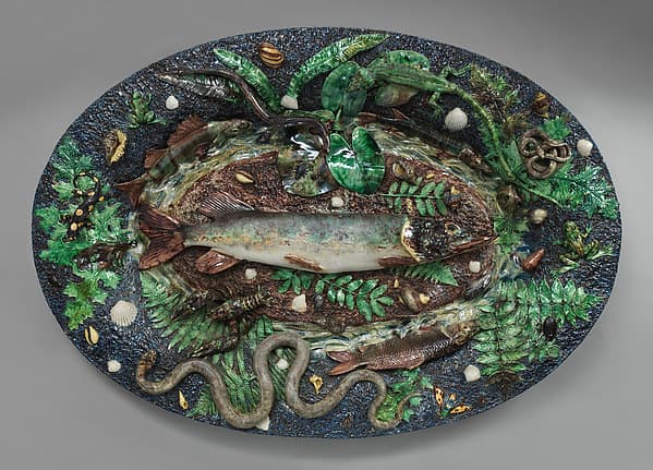 Large Platter with Fish, by Victor Barbizet