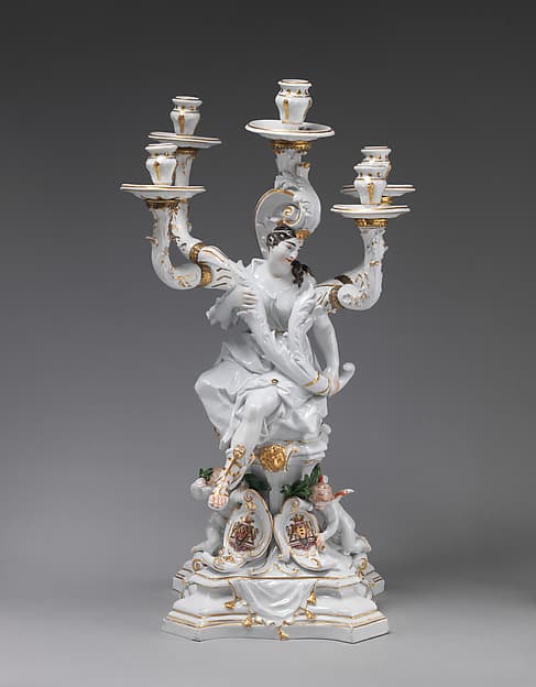 Five-light candelabrum, by Meissen Manufactory