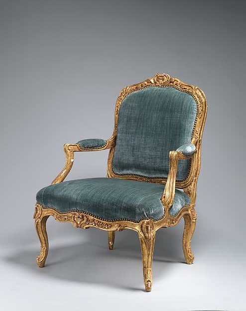 Armchair (fauteuil à la Reine) (one of a pair), by Jean-Baptiste I Tilliard