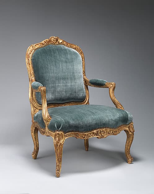 Armchair (fauteuil à la Reine) (one of a pair), by Jean-Baptiste I Tilliard