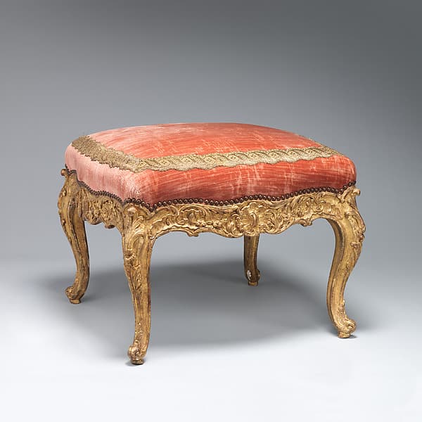 Stool (tabouret) (one of a pair), by Jean-Baptiste I Tilliard