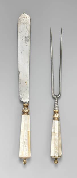 Carving knife and fork