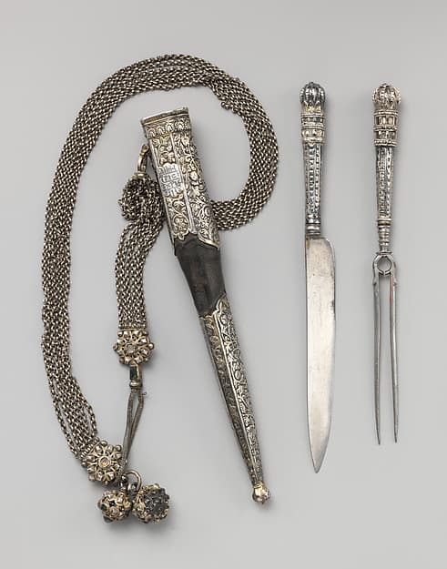 Knife and fork with case