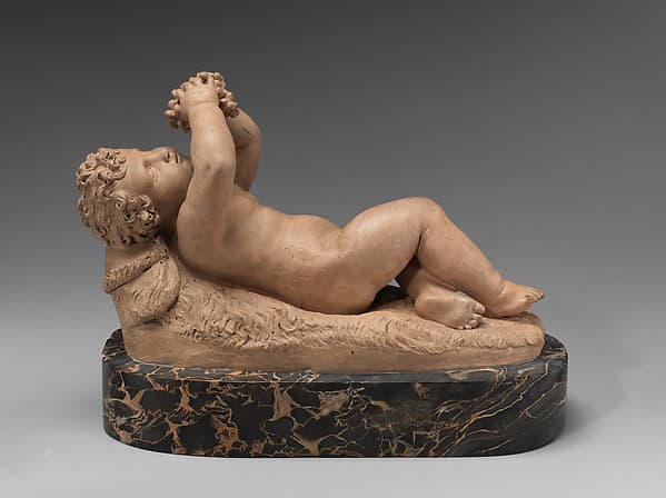 Infant Bacchus with Grapes, by Joseph Gott