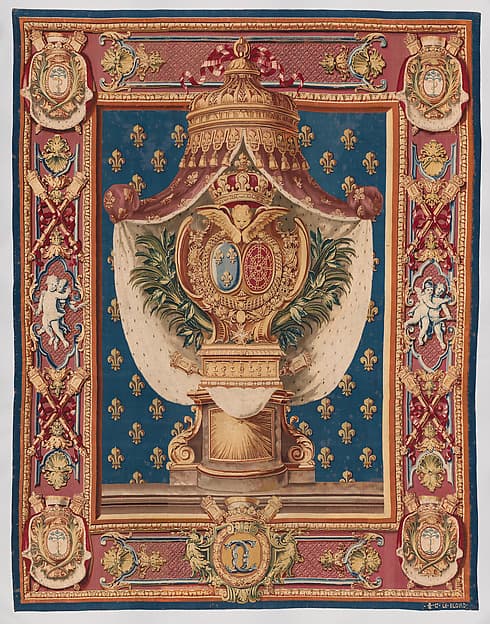 Portiere with the Chauvelin arms from a set called a Chancellerie, by Claude Audran III