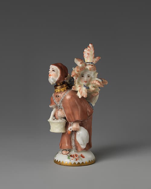 Friar carrying a woman, by Chelsea Porcelain Manufactory