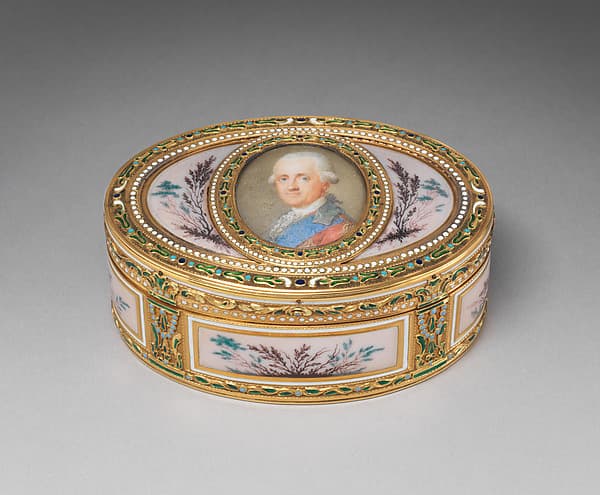 Snuffbox with portrait of a man, probably Prinz Karl von Sachsen (1733–1796), by Jean-Joseph Barrière