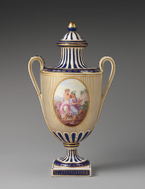 Vase with cover, by Derby Porcelain Manufactory