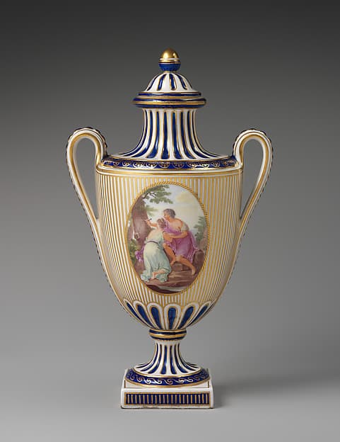 Vase with cover, by Derby Porcelain Manufactory