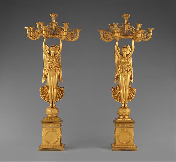 Pair of candelabra with Winged Victories, by Pierre Philippe Thomire