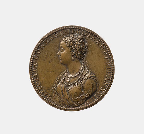 Ippolita Gonzaga 1535-63, wife of Antonio Caraffa, by Jacopo Nizolla da Trezzo