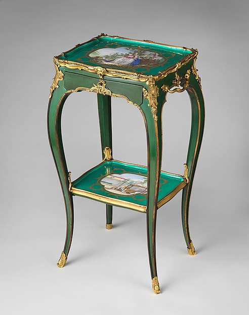 Eating and work table (one of a pair), by Bernard II van Risenburgh