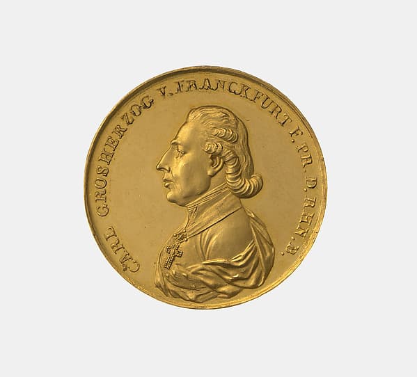 Karl Theodor Anton Maria von Dalberg / 10-ducat medal on establishment of Grand-Duchy of Frankfurt, by Johann Christian Reich