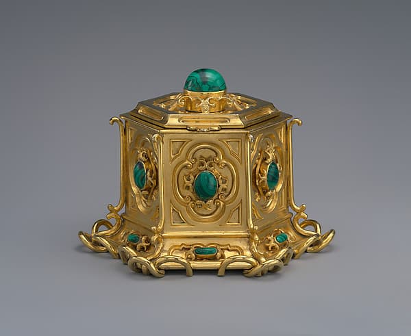 Inkwell (part of a set), by Asprey