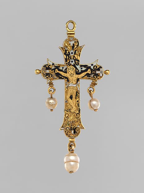 Reliquary crucifix pendant