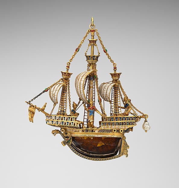 Pendant in the form of a ship, by Alfred André