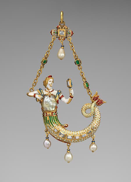 Pendant in the form of a mermaid, by Reinhold Vasters
